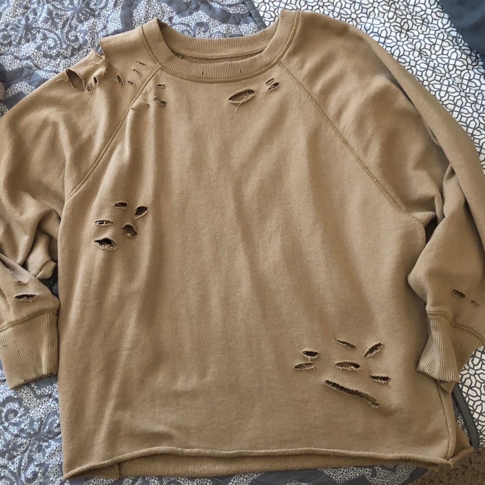 aerie distressed sweatshirt